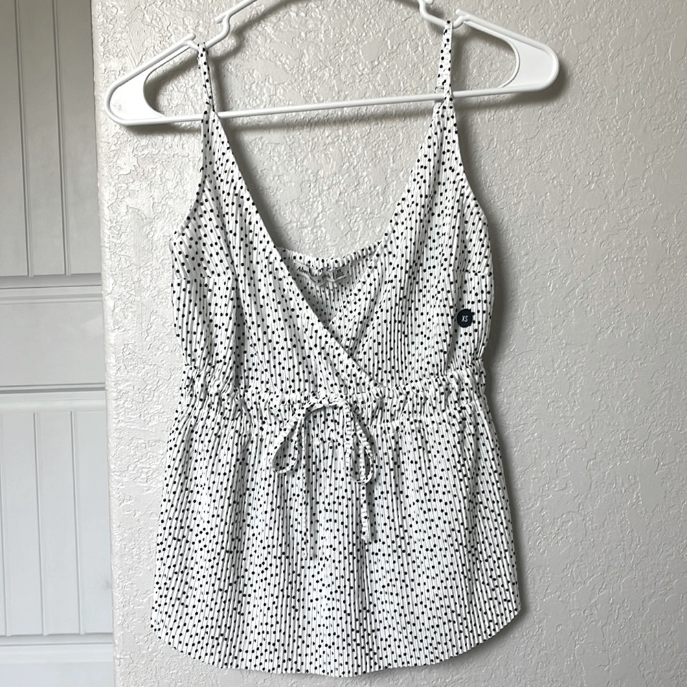 Abercrombie and Fitch satin polka dot camisole.